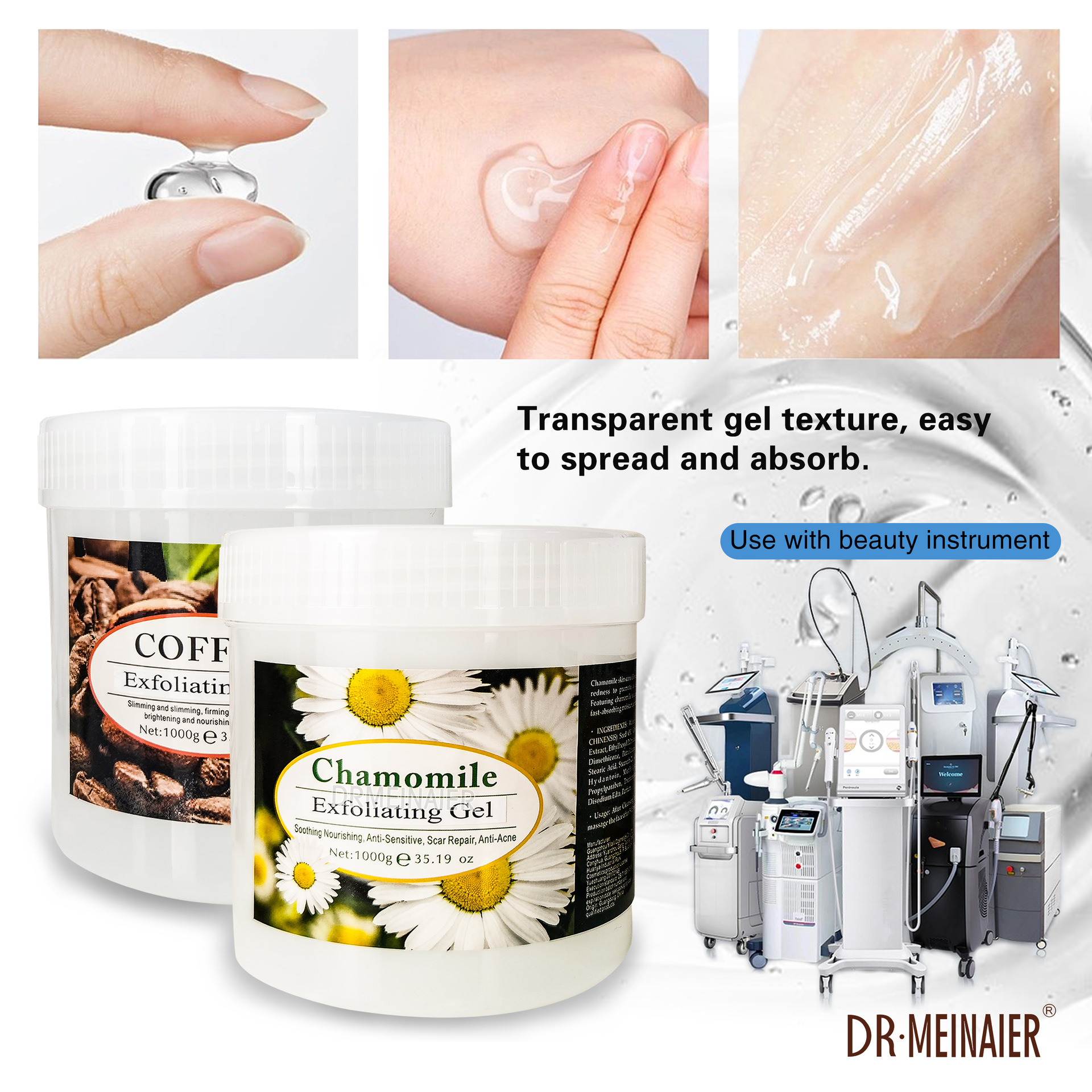 Cross-border facial and body exfoliating gel, a gentle moisturizing exfoliating gel, deeply cleanses pores and skin details Picture