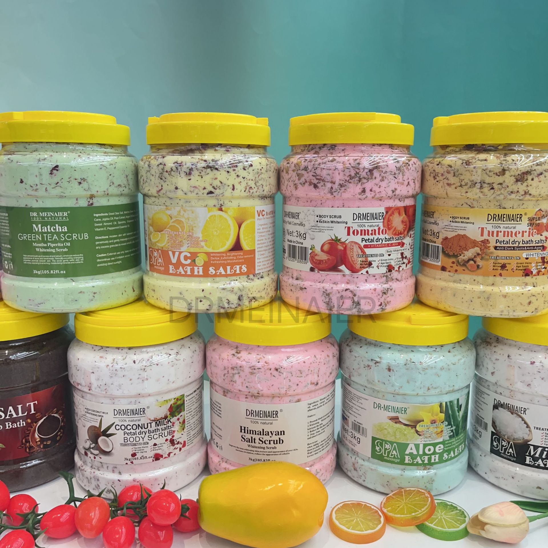 Cross-border direct sales SPA Scrub Bath salt with petals, cleansing scrub exfoliating foot bath and skin rejuvenation bath salt 3KG full figure