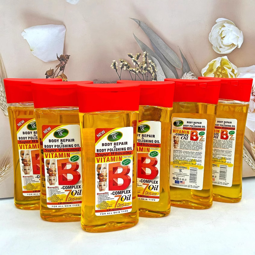 Cross-border Vitamin B Facial and Body Oil, Moisturizing Oil, Massage Oil, Joint Oil 200ml for export wholesale Specification drawing