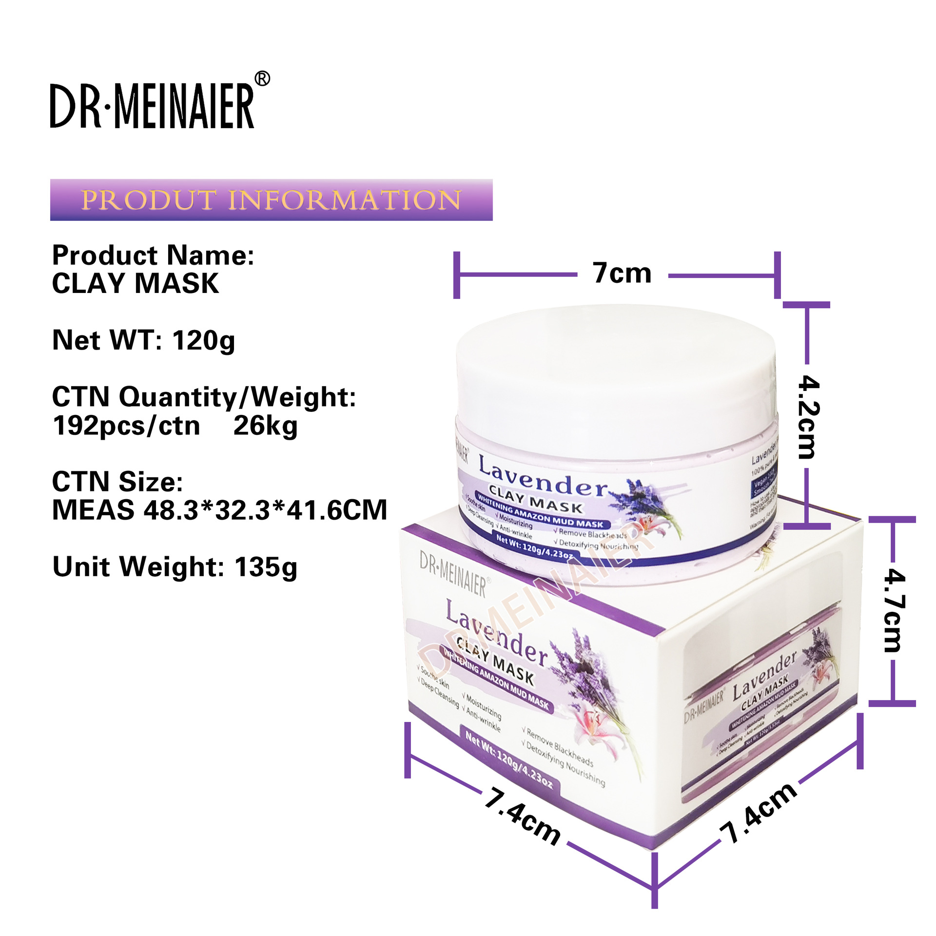 Cross-border Vitamin C Mud Mask Deep Cleansing Application Type Mung Bean Paste Moisturizing and Hydrating VE Mask Cream 120g Item Picture