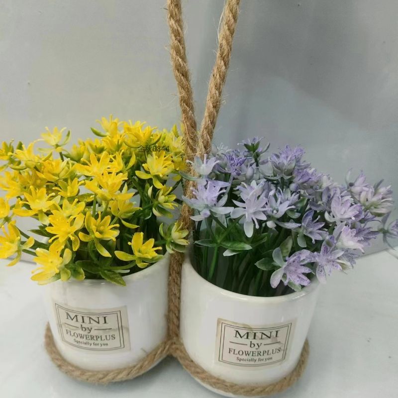 金秋花行104015仿真盆栽we仿真花盆景绿植盆栽摆件多色仿真多肉小盆景组合摆件客厅餐厅桌面装饰用品节日礼品玫瑰郁金香