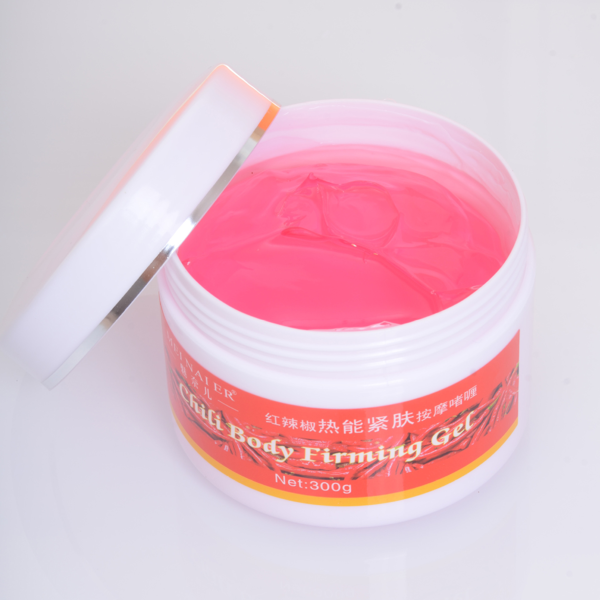 Cross-border exclusive red chili firming Cream for abdominal slimming, leg tightening, abdominal heating, full-body massage Gel 300g Specification drawing