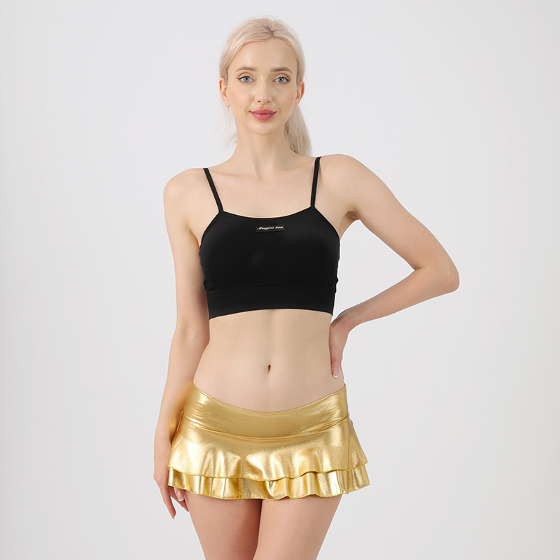 工厂现货  支持代发批发  欧美爆款性感双层超短裙 仿皮低腰半身裙 情趣装表演服派对服装cos服详情图5