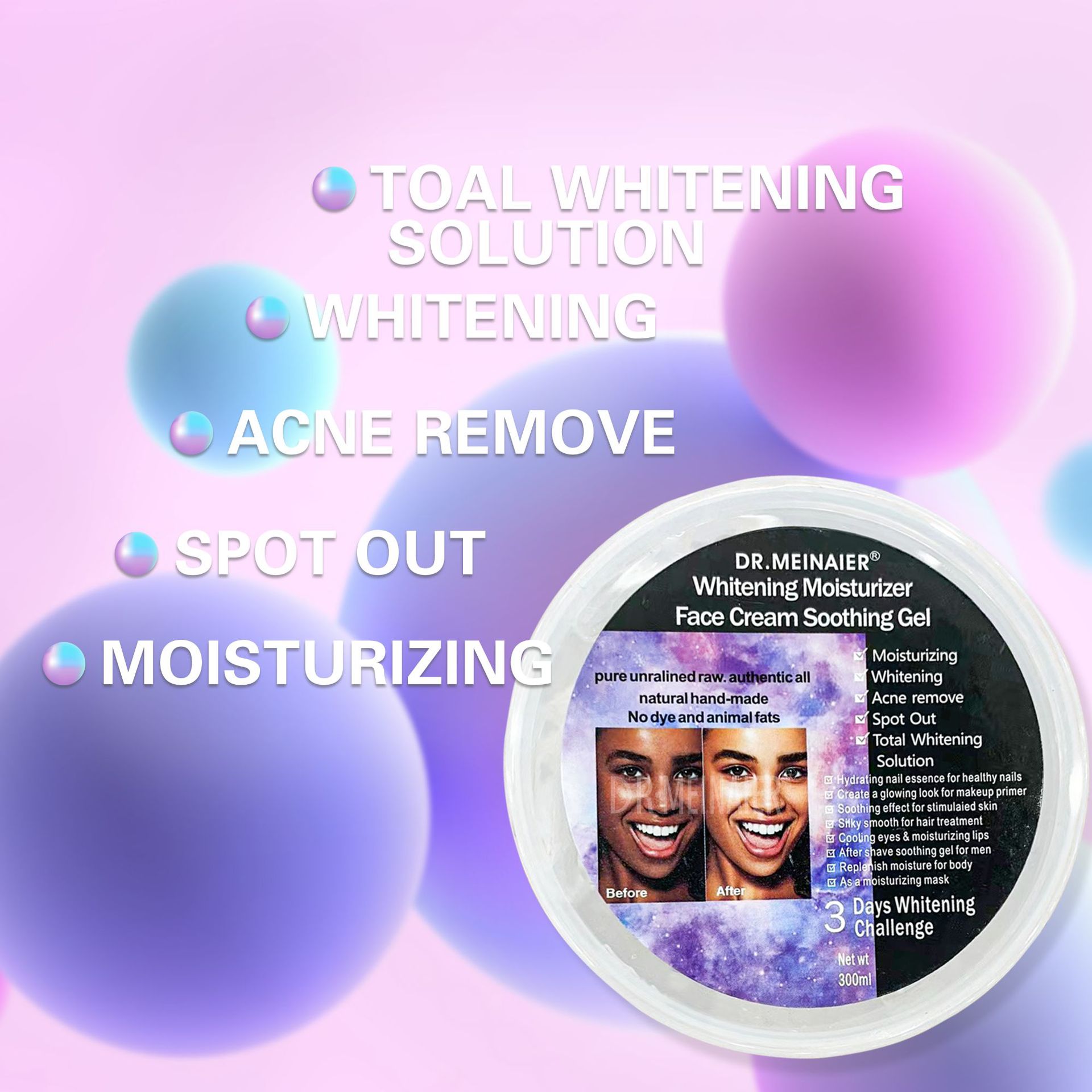 Cross-border aloe vera gel Moisturizing and hydrating Black Beauty Gel Moisturizing Sleeping Mask Repairing Gel Moisturizing skin export batch Specification drawing