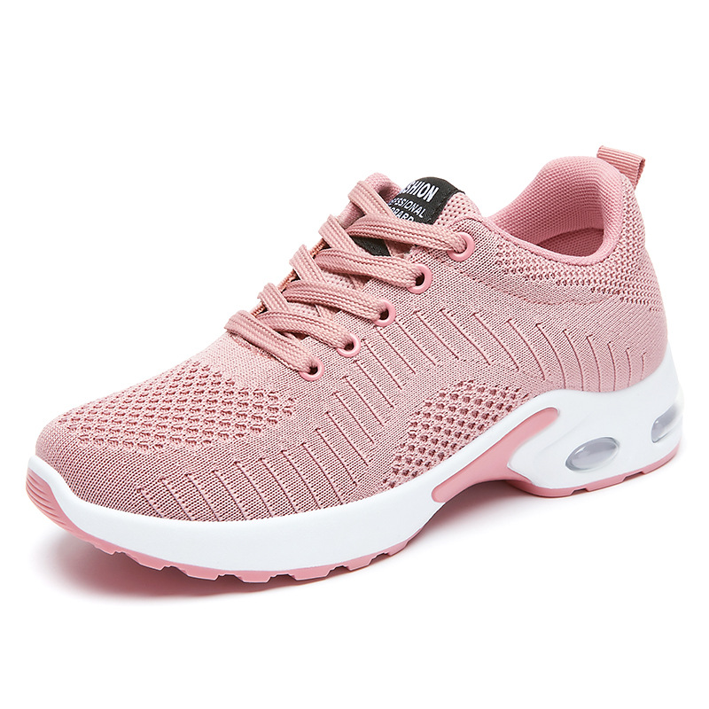 Women's cross-border large-sized women's shoes, TEMU casual sports shoes, solid color versatile air-cushioned shoes, Feizhi breathable running shoes Item Picture