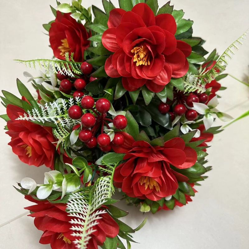 塑料多层花瓣2厂家直销仿真花超级好看超级热销仿真花假花pu仿真花北欧假花43