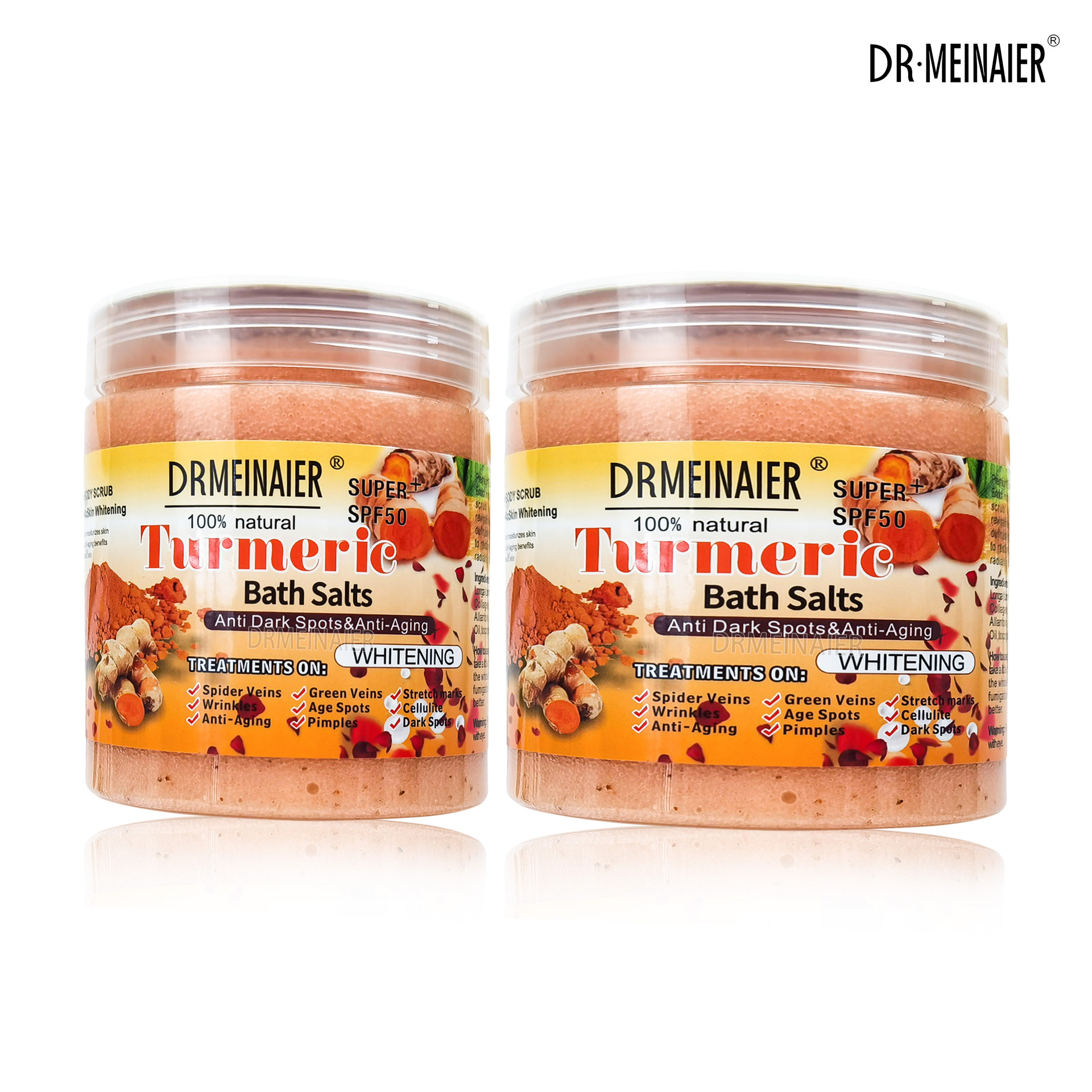 Cross-border turmeric wet bath salt, exfoliating bath salt, chicken skin removal, skin rejuvenation, scrubbing, dead skin removal, moisturizing and exfoliating salt Item Picture