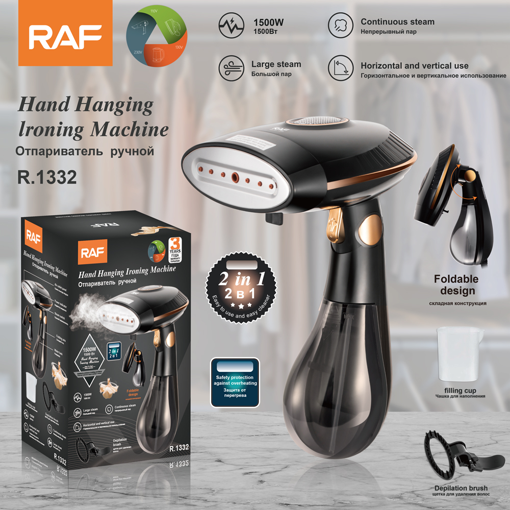 RAF European standard handheld steam iron, small folding electric iron, portable household dry and wet dual-purpose ironing machine for ironing clothes