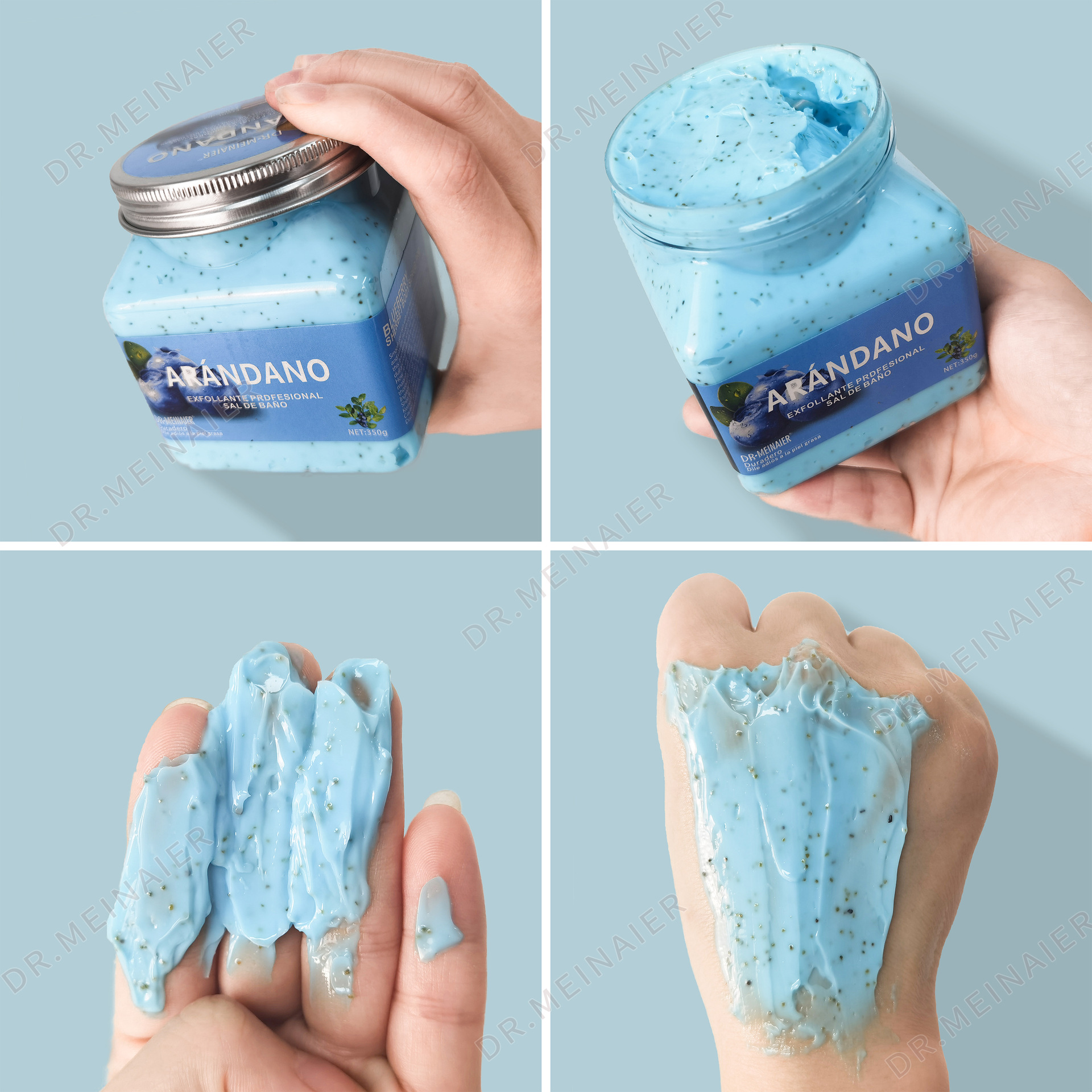 Cross-border ice cream Body and face Scrub Fruity Exfoliating Moisturizing and hydrating cleansing Bath salt Body Scrub Application Scenario