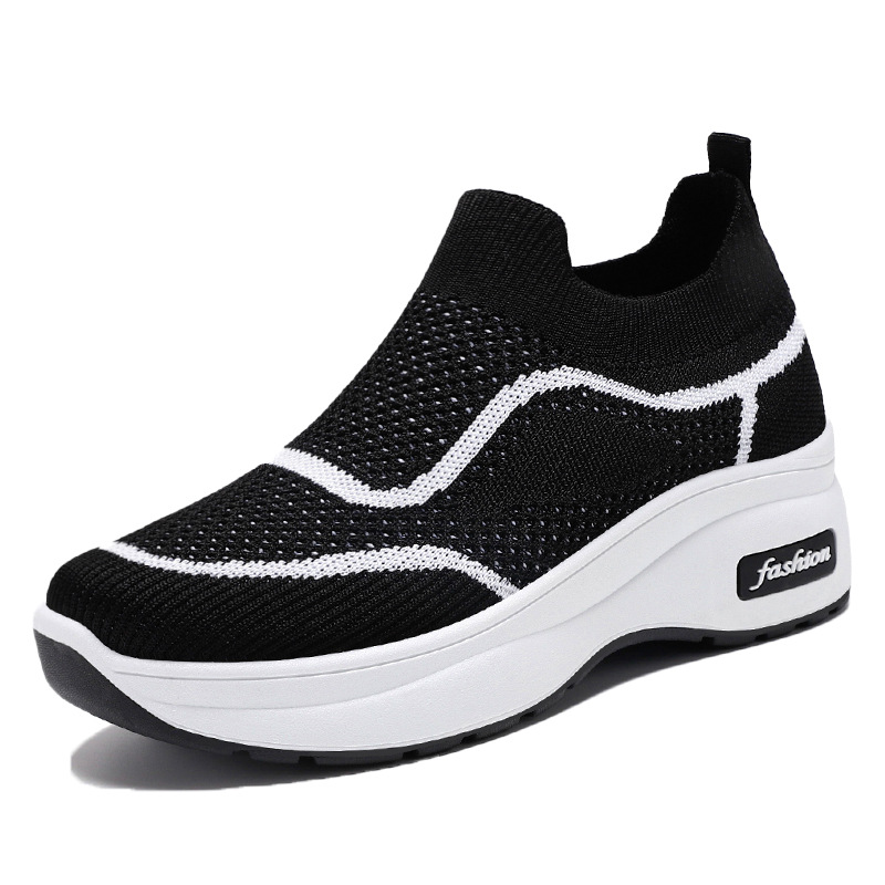 Women's cross-border shoes, European and American style shoes, thick-soled height-increasing shoes for export, breathable single shoes, casual shoes for one foot Item Picture