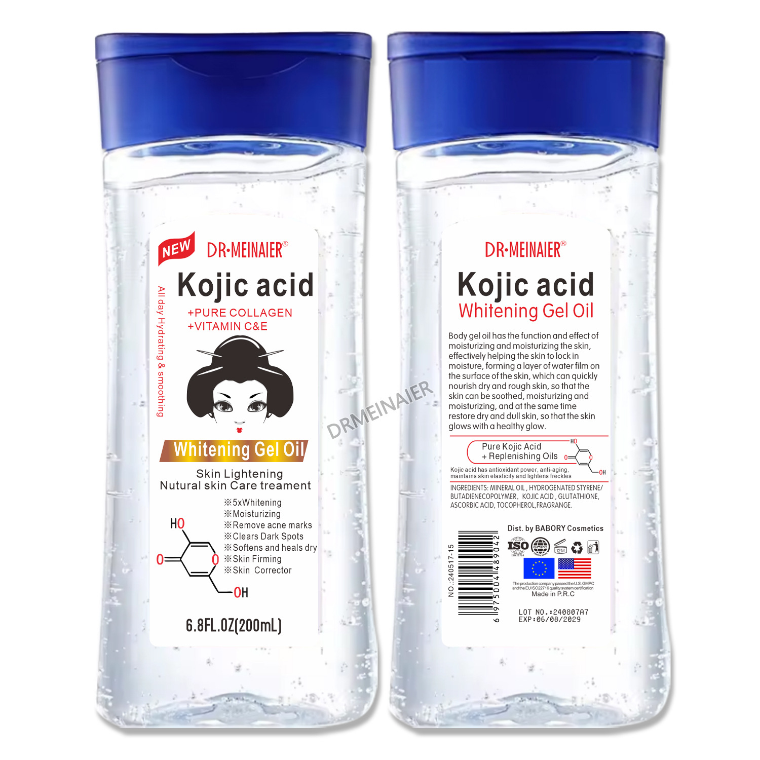 Cross-border Kojic acid Gel Oil for Darkening and brightening the skin, Licorice Root Oil, Facial and Body Gel Gel, Massage Oil, 200ml Application Scenario