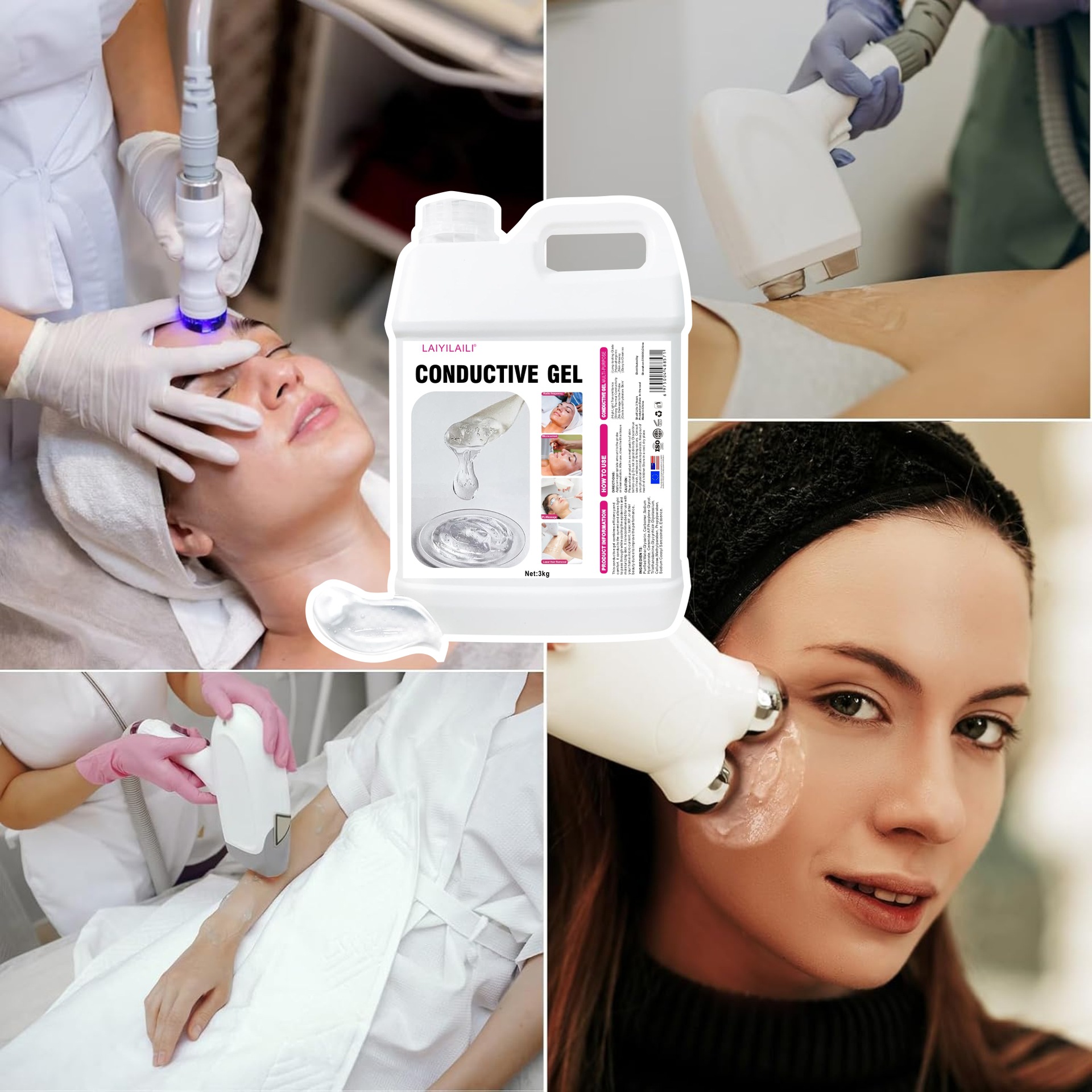 The cross-border skin care gel beauty salon uses ultrasonic equipment to introduce 3kg of body and facial moisturizing and hydrating gel full figure