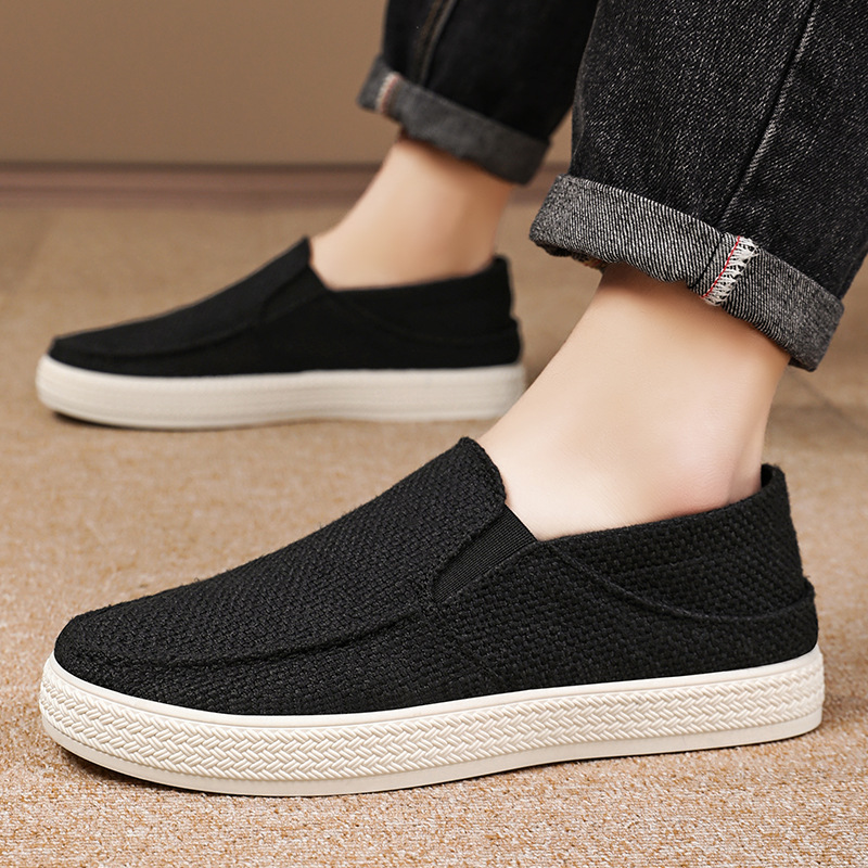 Men's casual shoes, old Beijing cloth shoes, Doudou shoes, men's shoes, breathable and non-smelly feet, Dad's shoes, one-step men's shoes details Picture