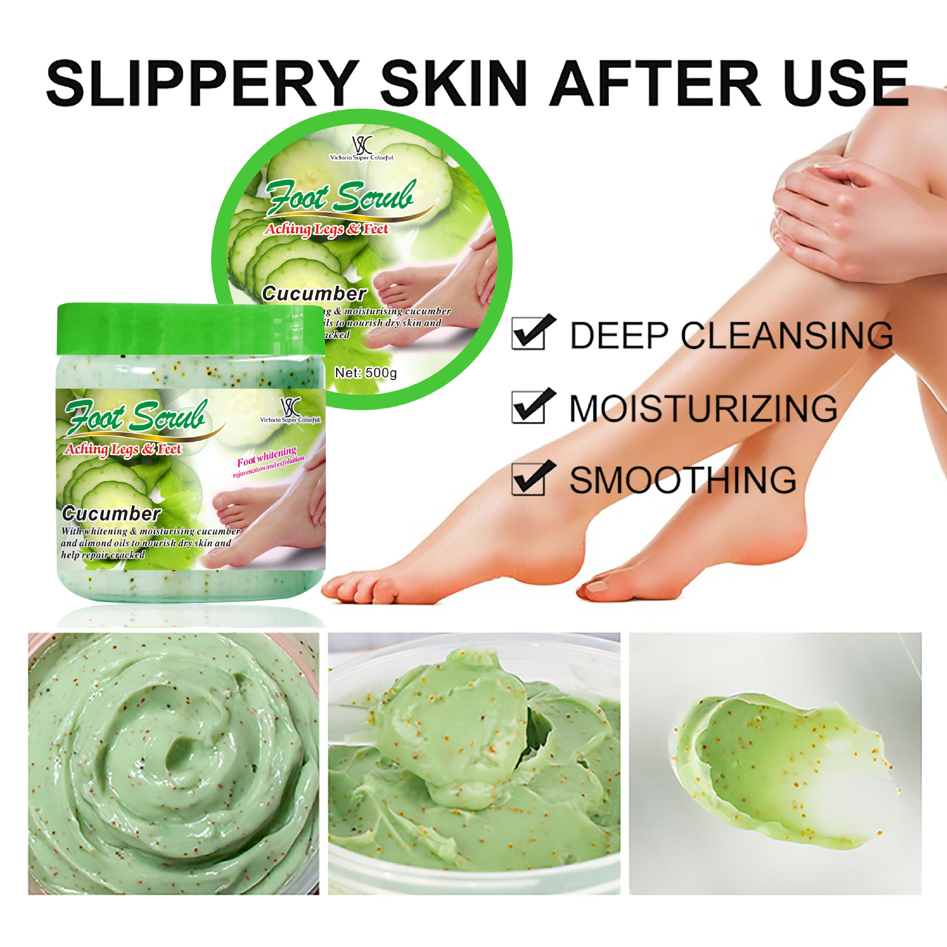 Cross-border foot care scrub, foot exfoliation and dead skin removal, deep cleansing, foot skin care, exclusively for export Item Picture