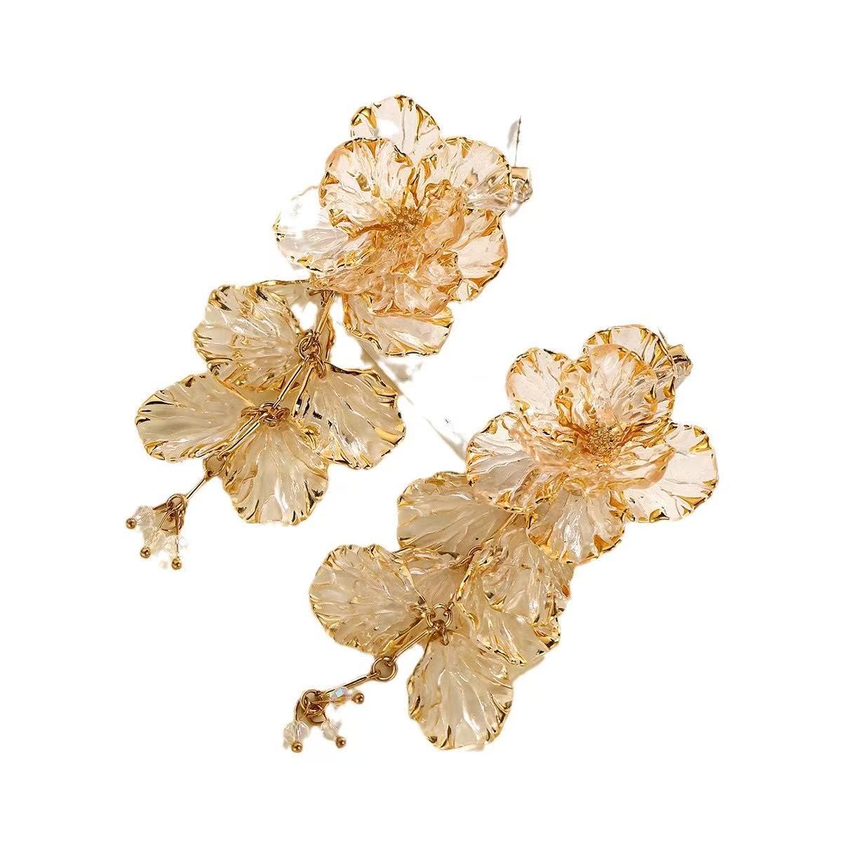 饰品/耳饰/耳环/珍珠耳环/烧焊锆石耳环白底实物图