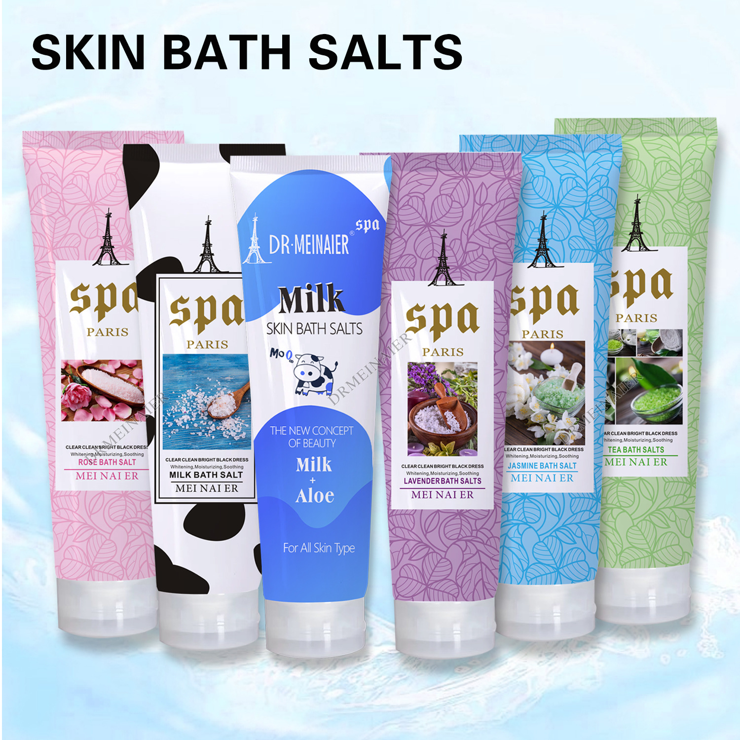 Cross-border foreign trade exfoliating scrub bath salt for dead skin, deep cleansing of the face and body, bath salt for skin rejuvenation scrub full figure