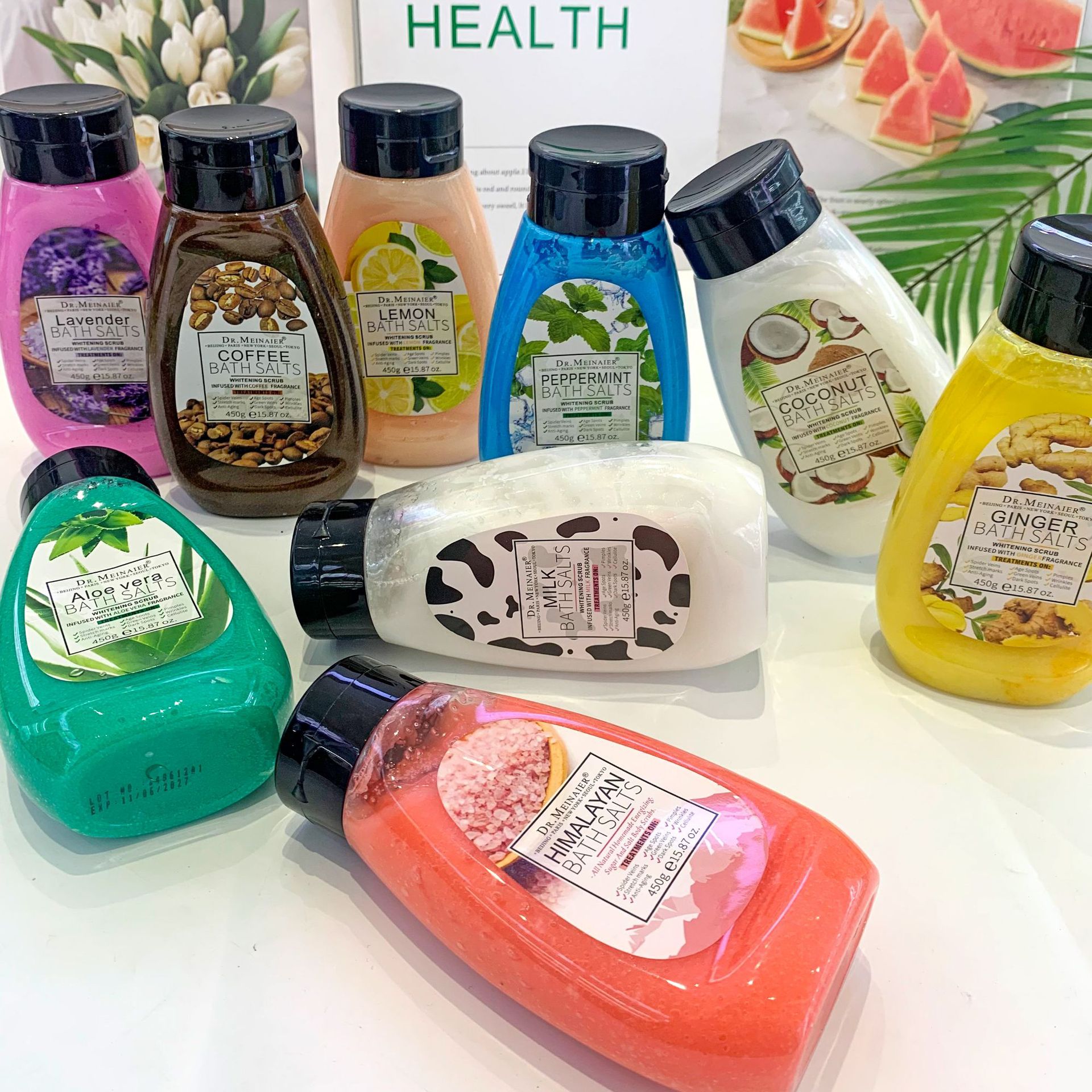 Wholesale of strawberry scrub bath salt, deep exfoliating scrub body wash, coffee scrub paste and wet salt from our factory Item Picture