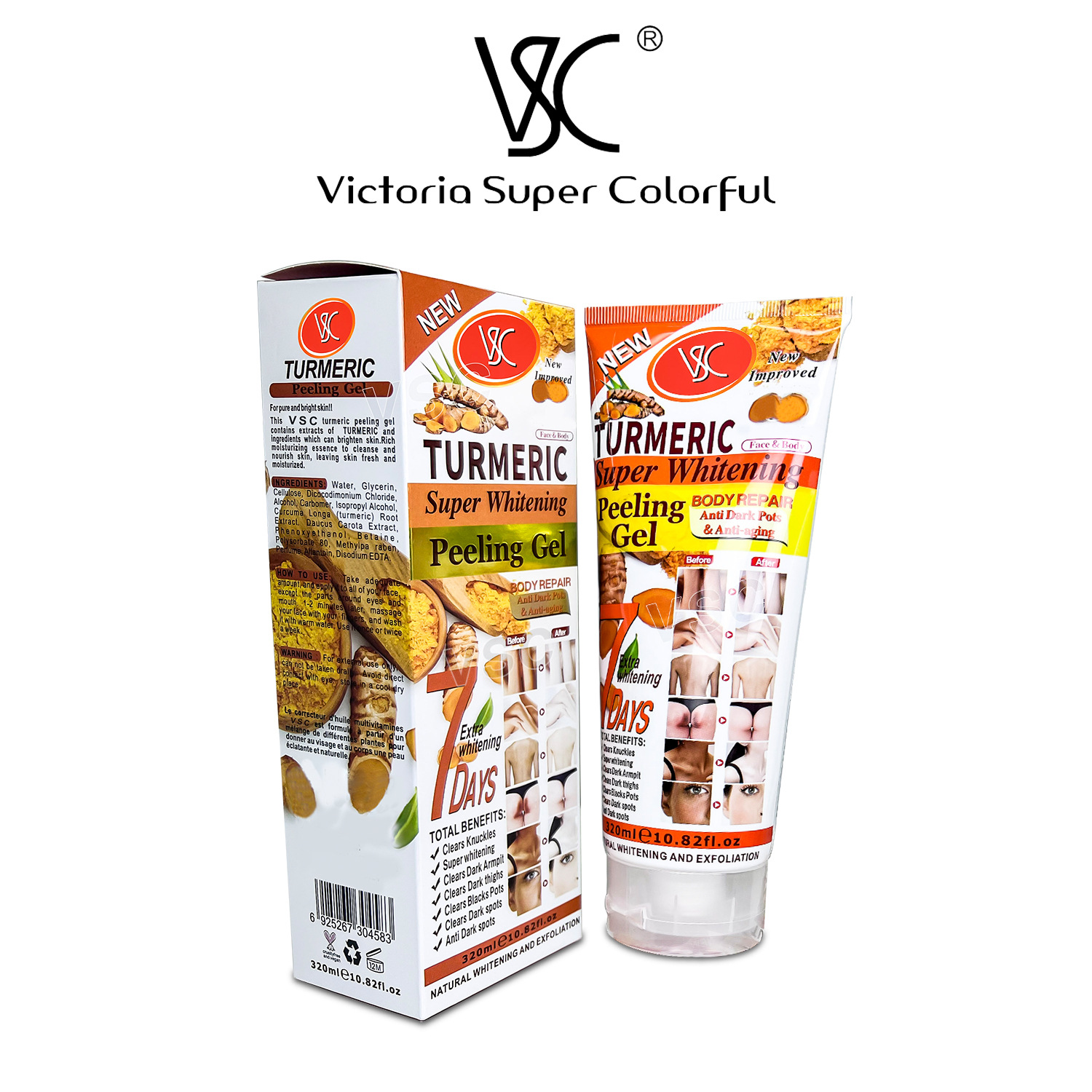 Cross-border foreign trade peeling gel Turmeric peeling gel Exfoliating Facial and body joint Blackening peeling cream Item Picture