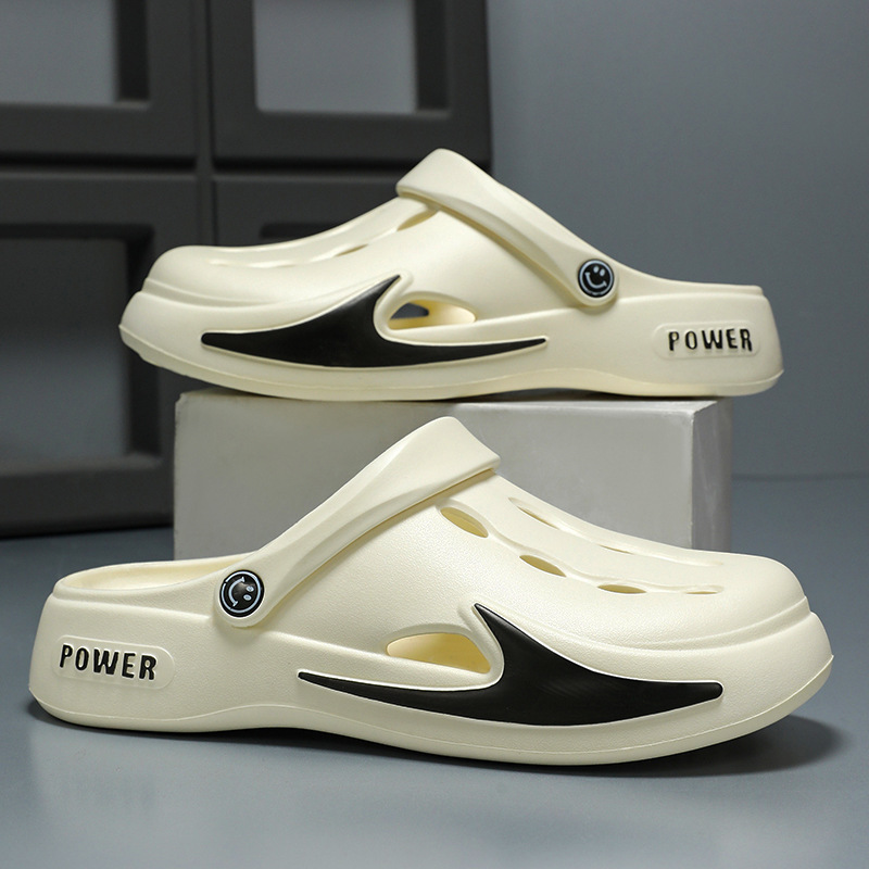 Men's clogs, breathable flip-flops, EVA sandals with a feeling of stepping on poop, thick-soled comfortable casual shoes for outerwear Specification drawing