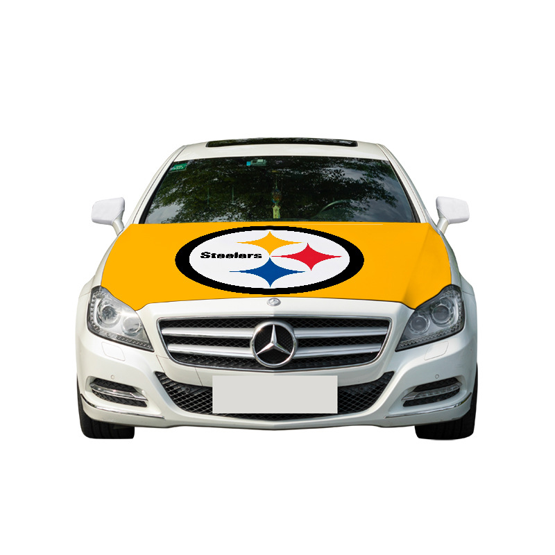 وضع لوحة على أغطية البوليستر، وهي عبارة عن أغطية لسيارات فريق كرة القدم الأمازوني NFL Item Picture