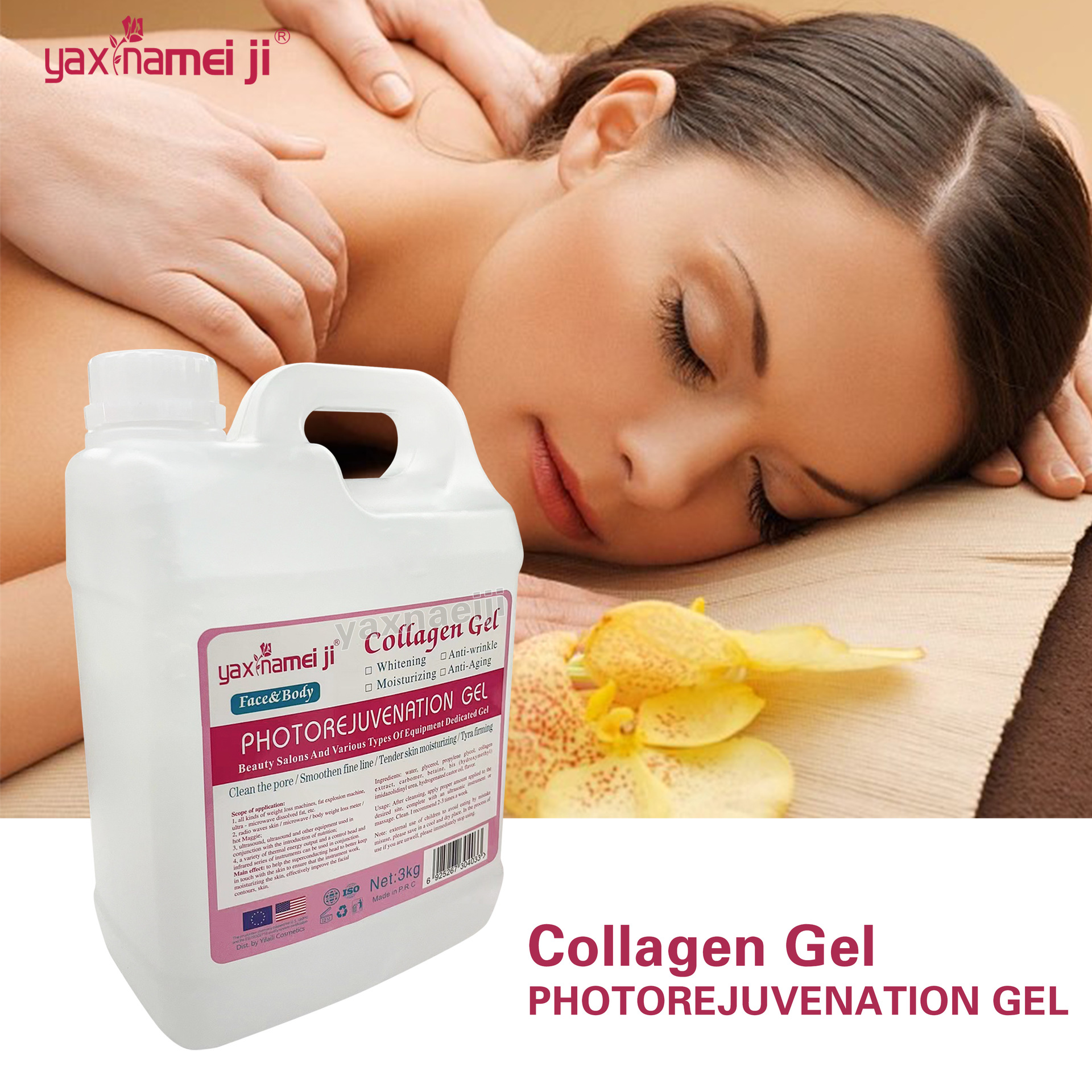 Cross-border collagen gel beauty salons use ultrasonic equipment to introduce body and facial gel lifting and firming batches Application Scenario