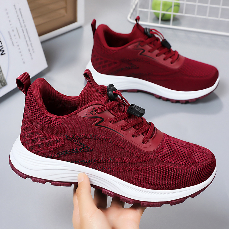 Women's Shoes 2025 Spring Sports style Breathable and comfortable large size wholesale and distribution single shoes for middle-aged and elderly walking mothers details Picture