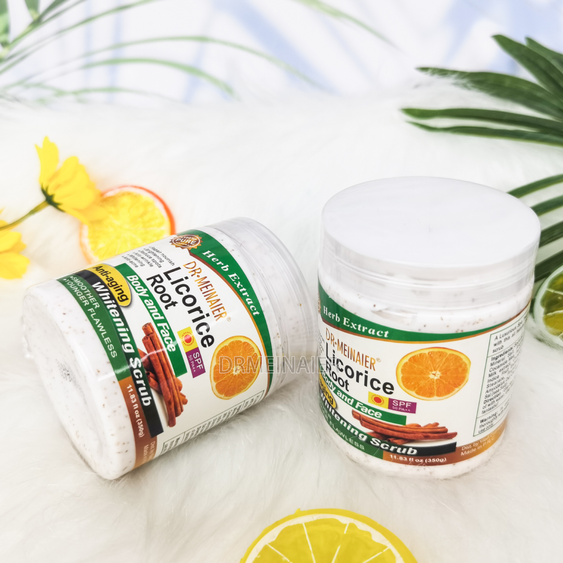Cross-border licorice Scrub Facial and body exfoliating, moisturizing, smoothing, cleansing, exfoliating and deep cleansing skin care products Specification drawing