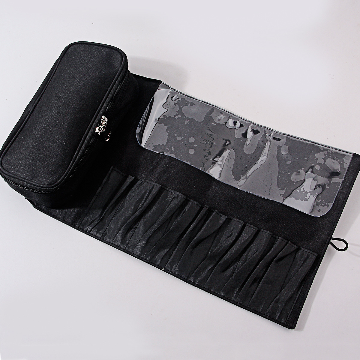 New in-stock makeup bag with 12-hole drawstring, multi-functional folding, professional beauty makeup storage bag Application Scenario