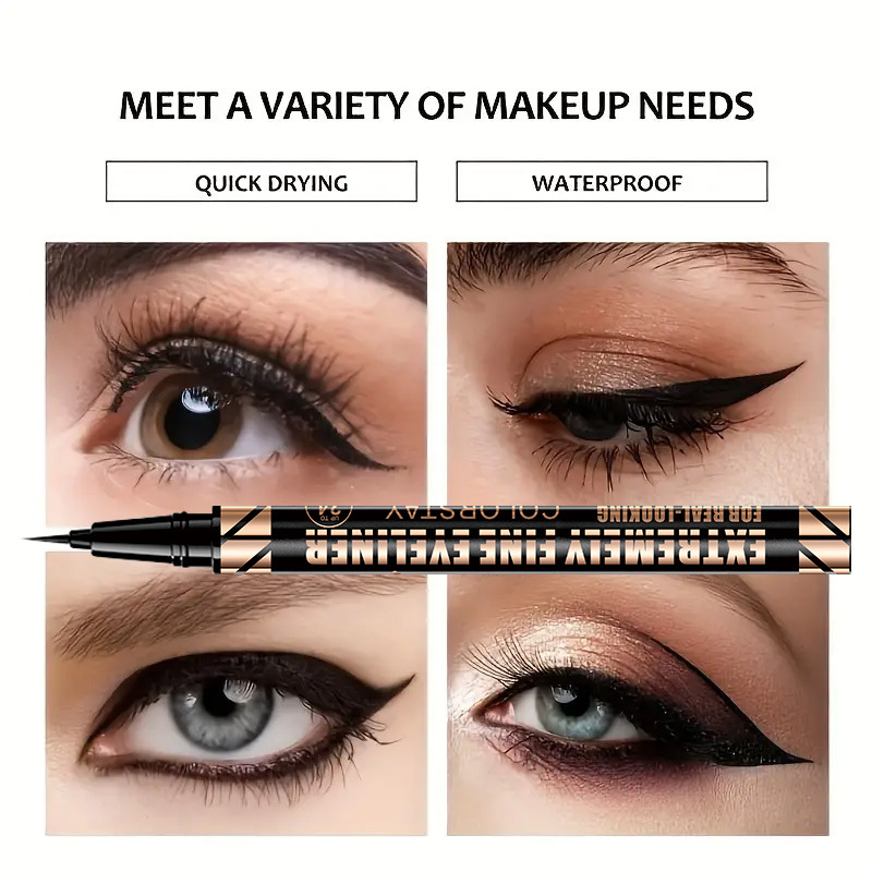 【 Cross-border Exclusive 】QICIY eyeliner Pen is waterproof, sweat-proof, quick-drying, long-lasting and does not smudge makeup. A bestseller in foreign trade Specification drawing