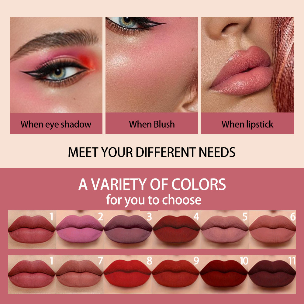 Cross-border exclusive QICIY Lip gloss set, matte, pearlescent, non-stick cup lip gloss, 11 colors of European and American best-selling lip gloss Application Scenario