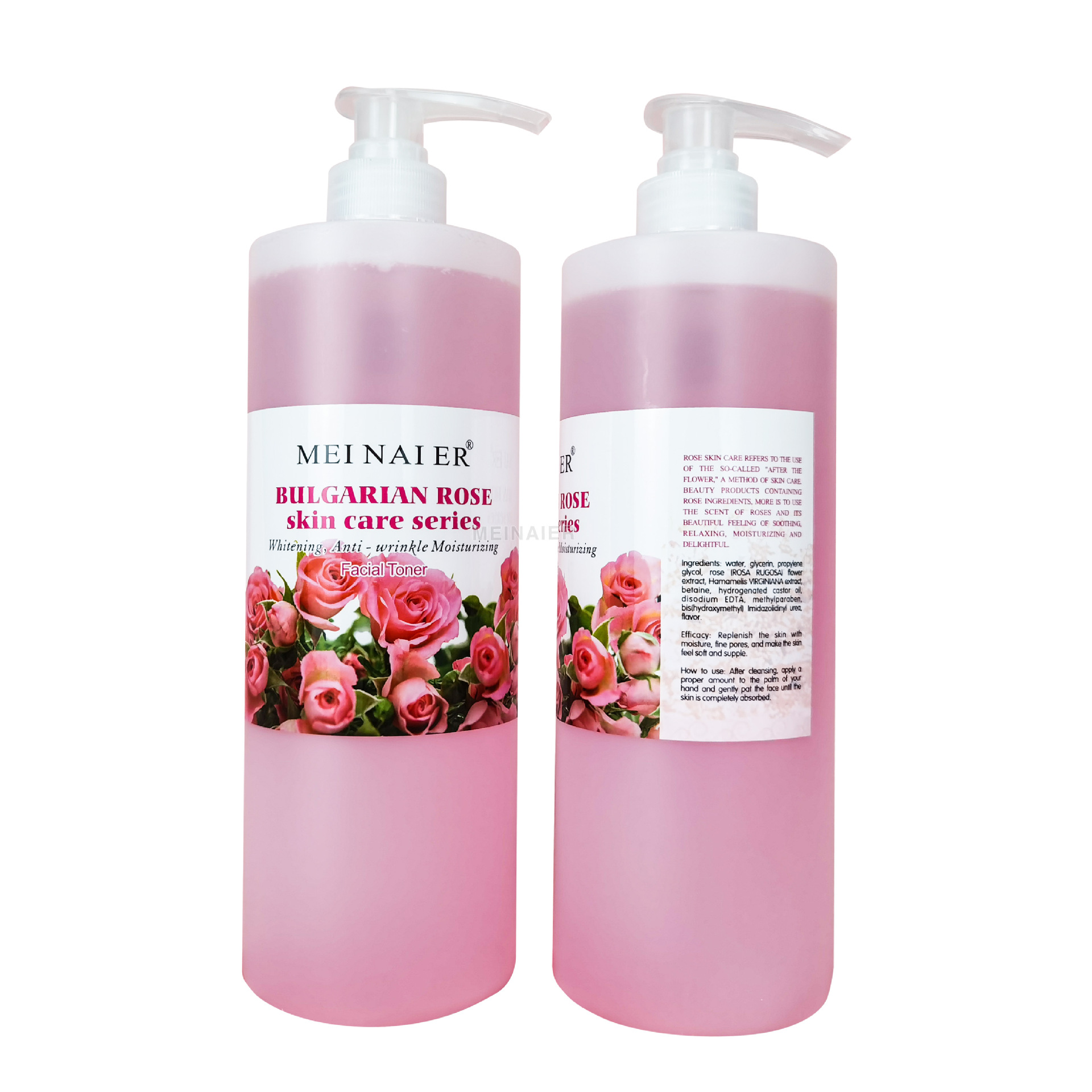 Cross-border exclusive rose Hydrating and moisturizing toner, refreshing, oil-controlling, pore-shrinking, brightening and shrinking Water 1000g Specification drawing