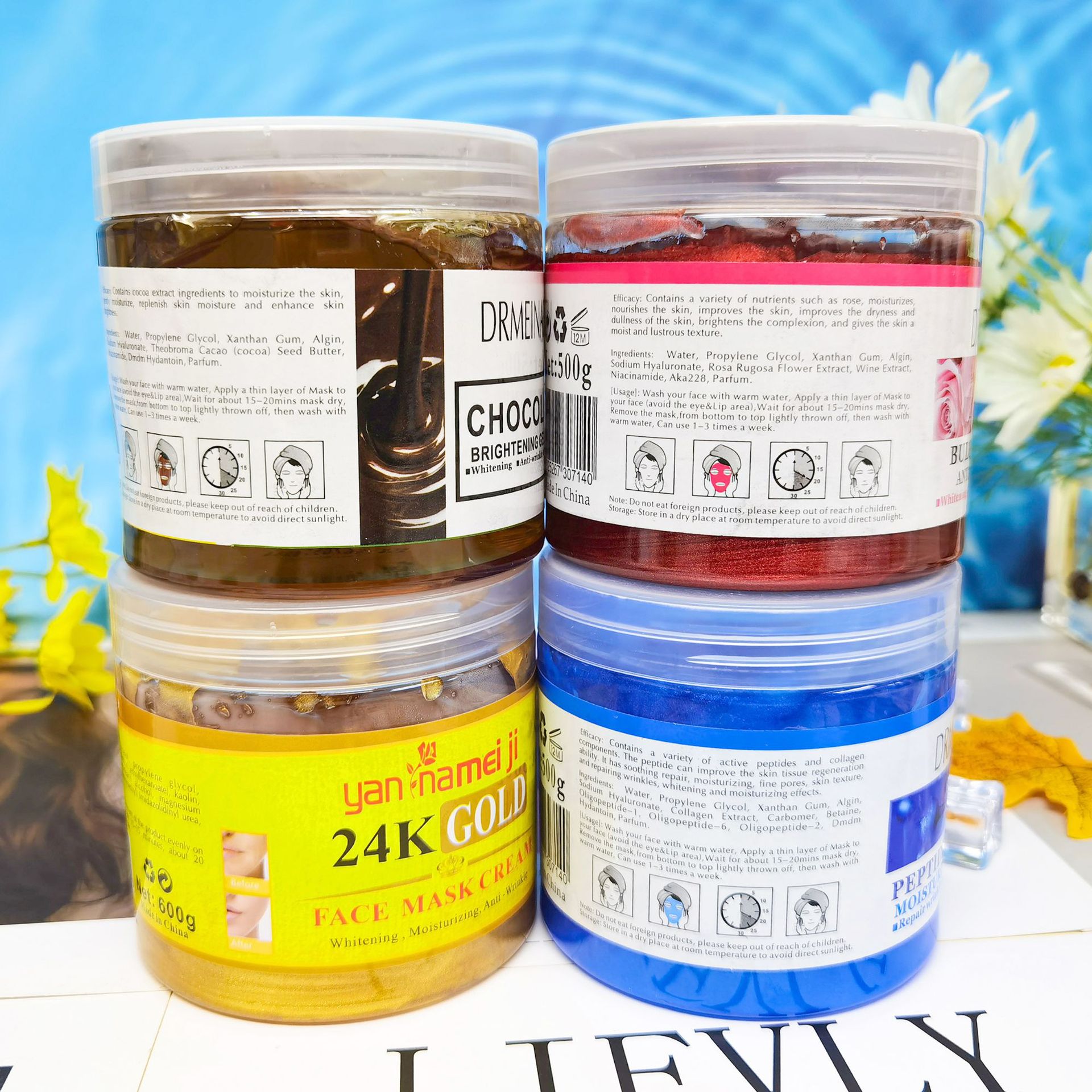 Cross-border facial collagen gel Hydrating, Moisturizing, firming Massage Gel Sleeping Mask 500g export wholesale details Picture