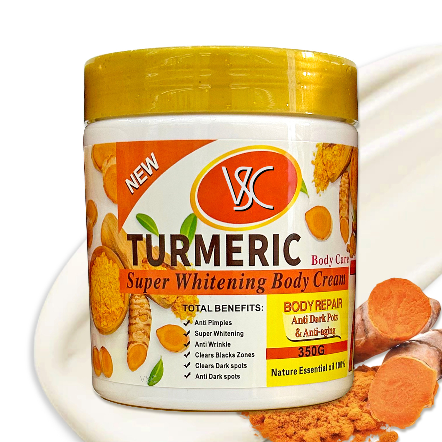 Cross-border Turmeric Body Cream 350g Facial and Body brightening and Moisturizing Turmeric Face Cream Nourishing Skin Care Export wholesale Item Picture