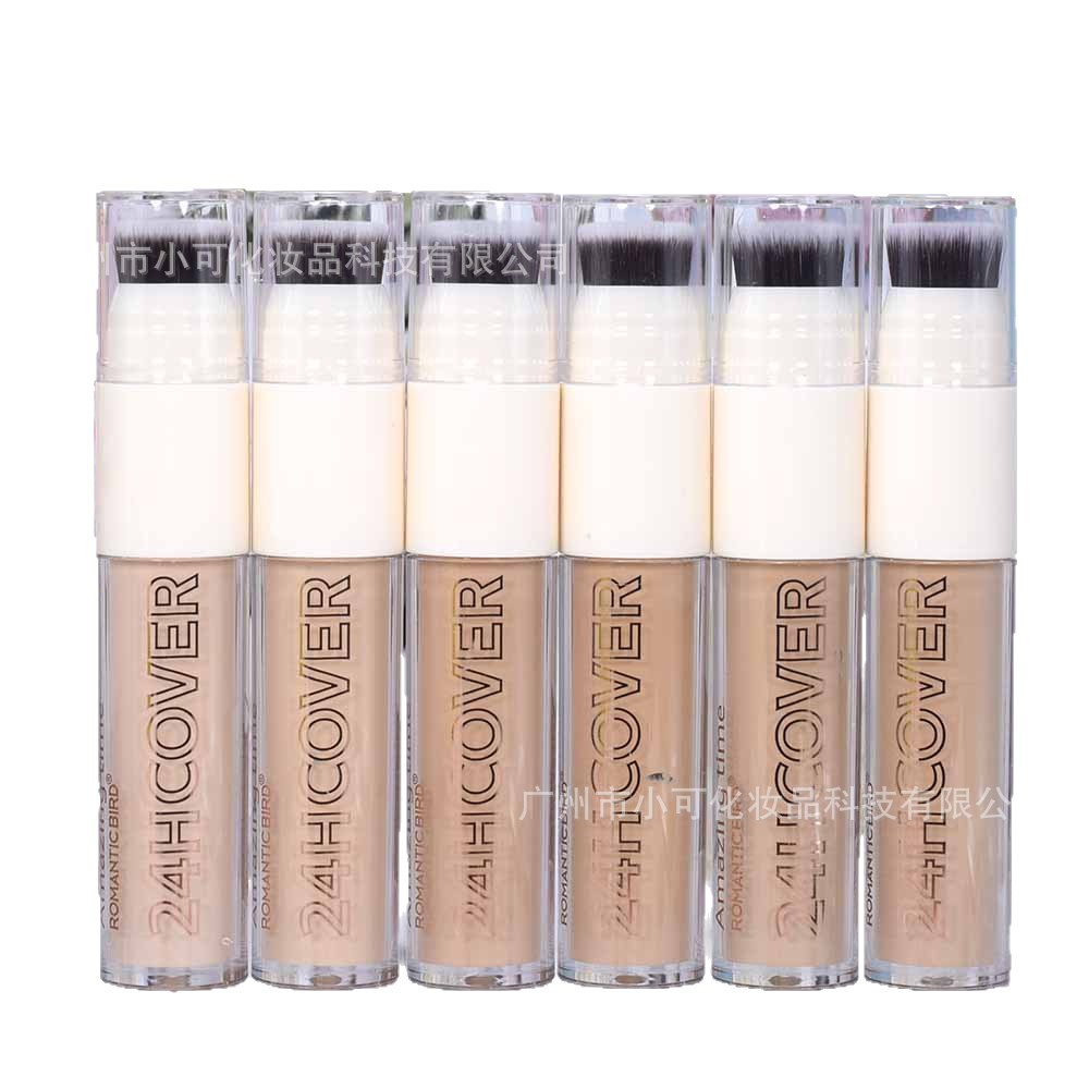 3598 [ROMANTIC BIRD] 9g Natural Tone Foundation Concealer with Foundation Brush Foundation Item Picture