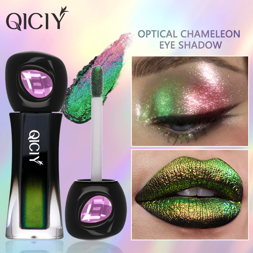 Cross-border exclusive QICIY+ 6-color Chameleon Eyeshadow, Fine Sparkling Chameleon Eyeshadow, Pearlescent Sleeping Eye Liquid Eyeshadow details Picture