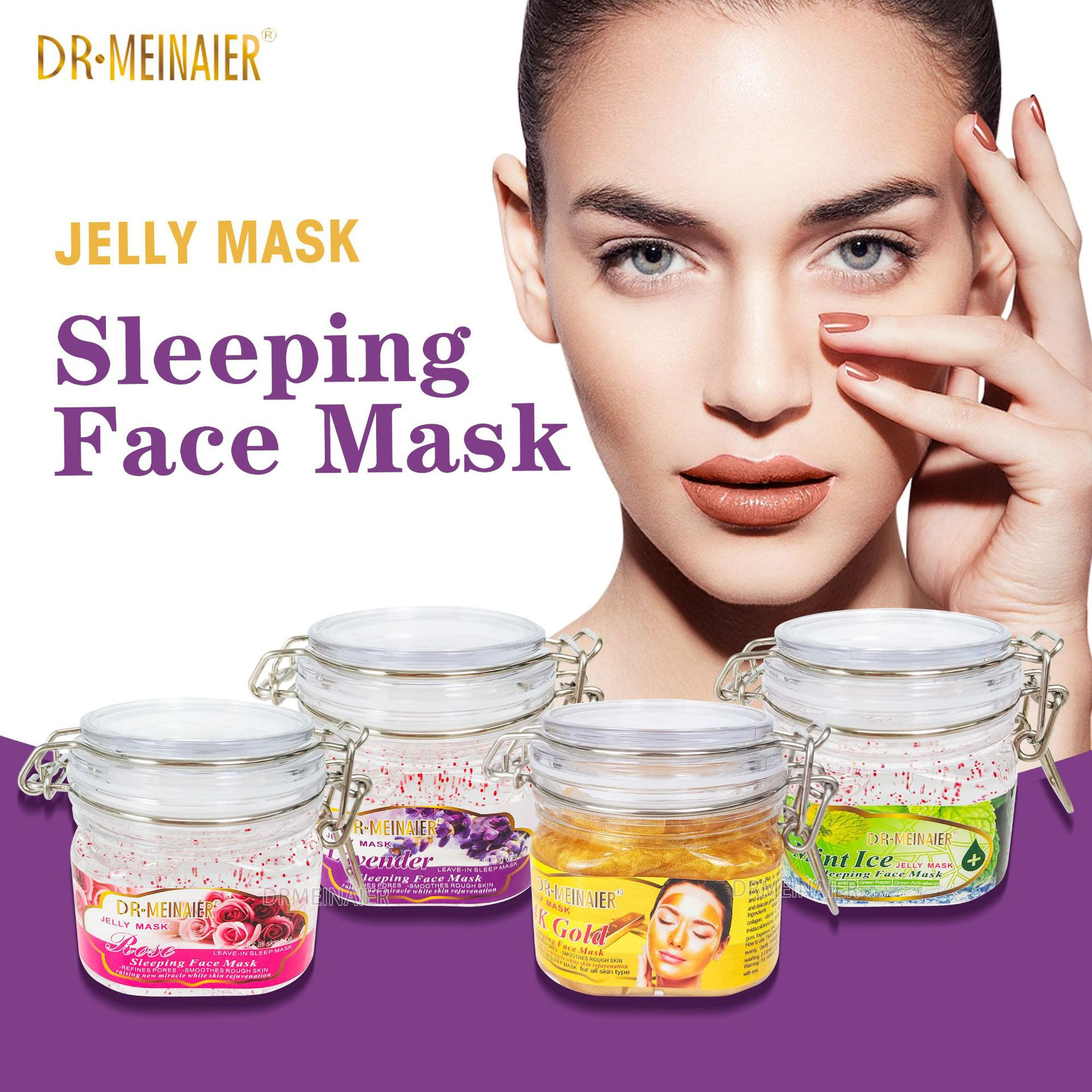 Cross-border jelly mask, leave-in sleeping mask, moisturizing application, refreshing hydration, moisturizing, fair and tender skin, repair and freezing mask full figure
