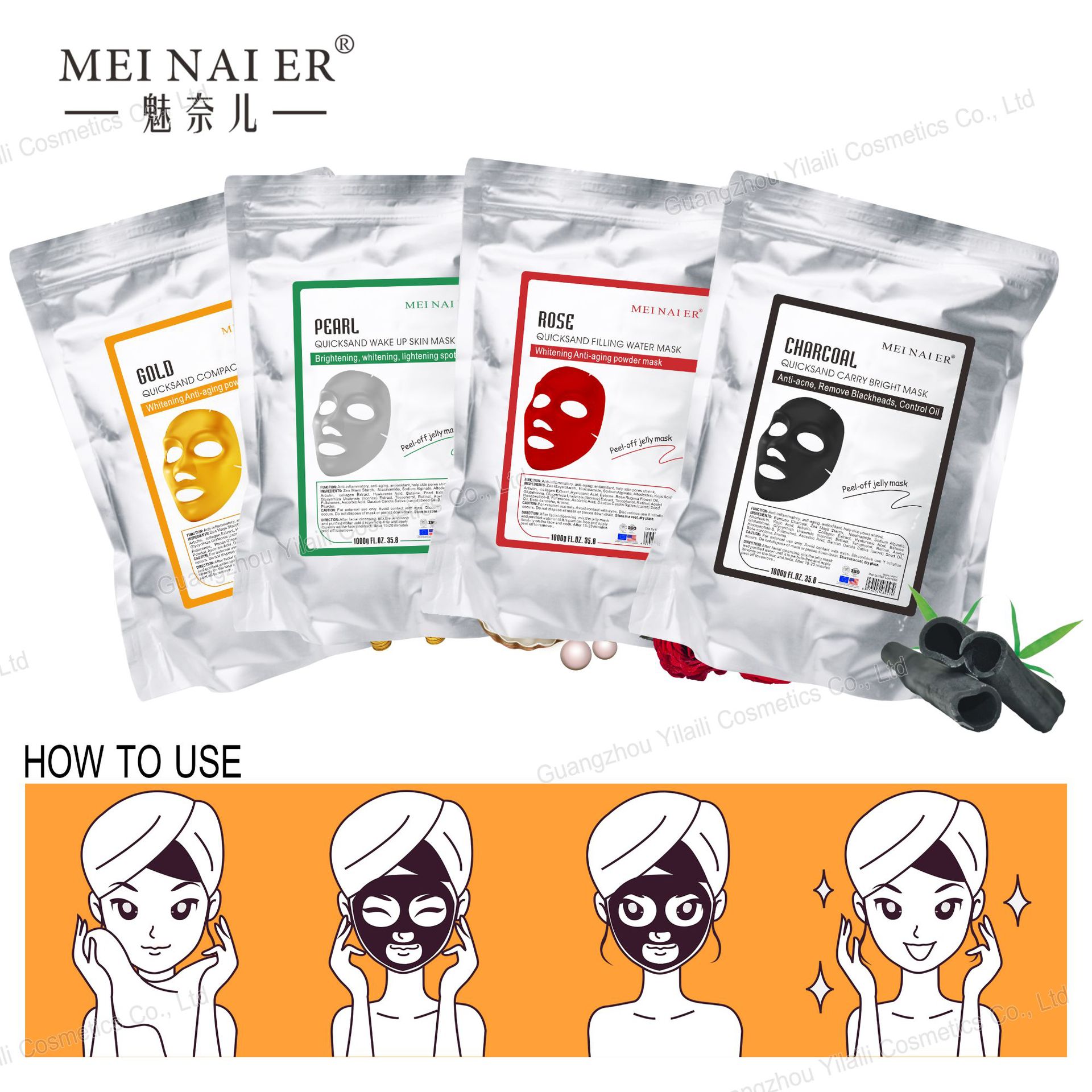 Wholesale of cross-border DIY SPA jelly mask powder, collagen firming Hydrating Anti-aging crystal powder and soft mask powder details Picture