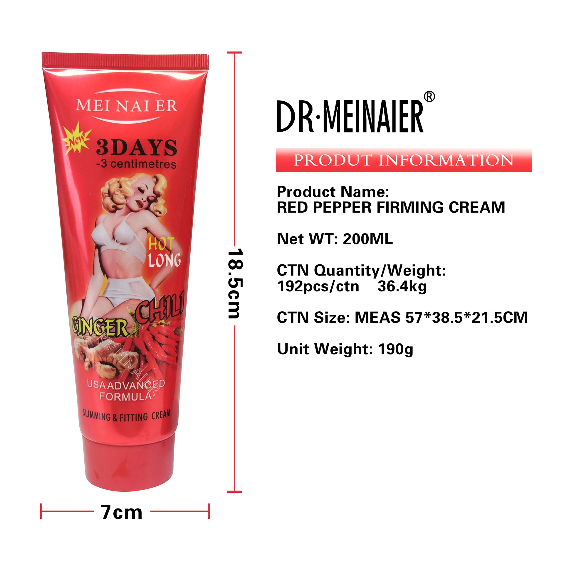 Cross-border red chili firming Cream, old Ginger Heating Massage Gel, Firming Body Care Cream, wholesale for foreign trade Item Picture