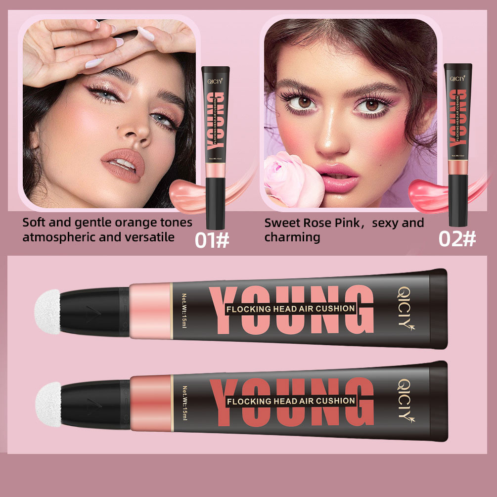 【 Cross-border Exclusive 】QICIY Cross-border Liquid Blush Natural Nude Feel Pure Desire Girlish Style Contouring Blush Wholesale Specification drawing