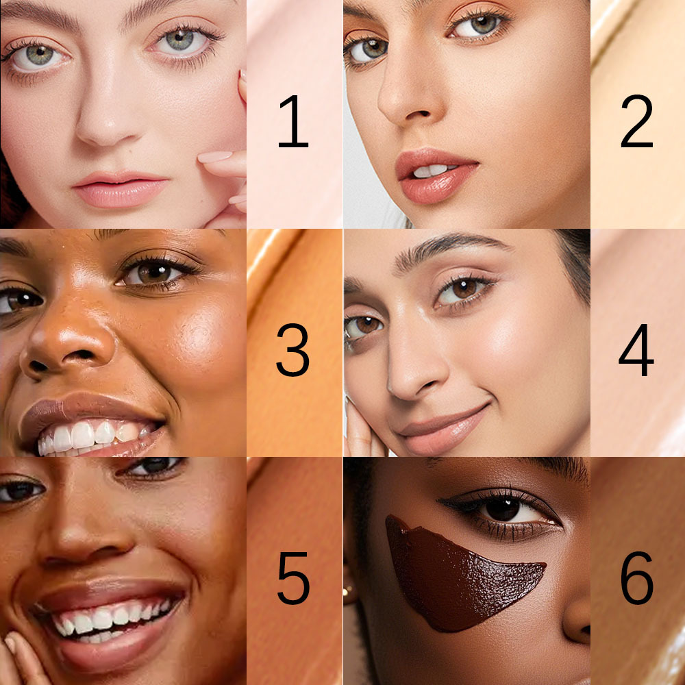【 Cross-border Special 】QICIY+ 6-color Concealer Contour, Brightening, Nose Shadow Modification, Concealer and Highlight Stick Specification drawing