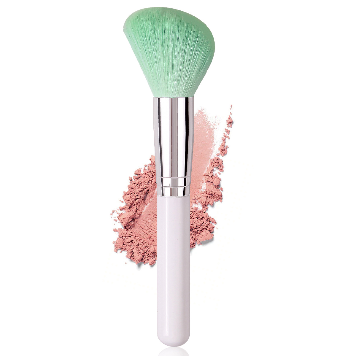 Factory direct sales of new white wooden-handled contouring brushes, soft bristles, beauty tools, contouring makeup brushes wholesale full figure