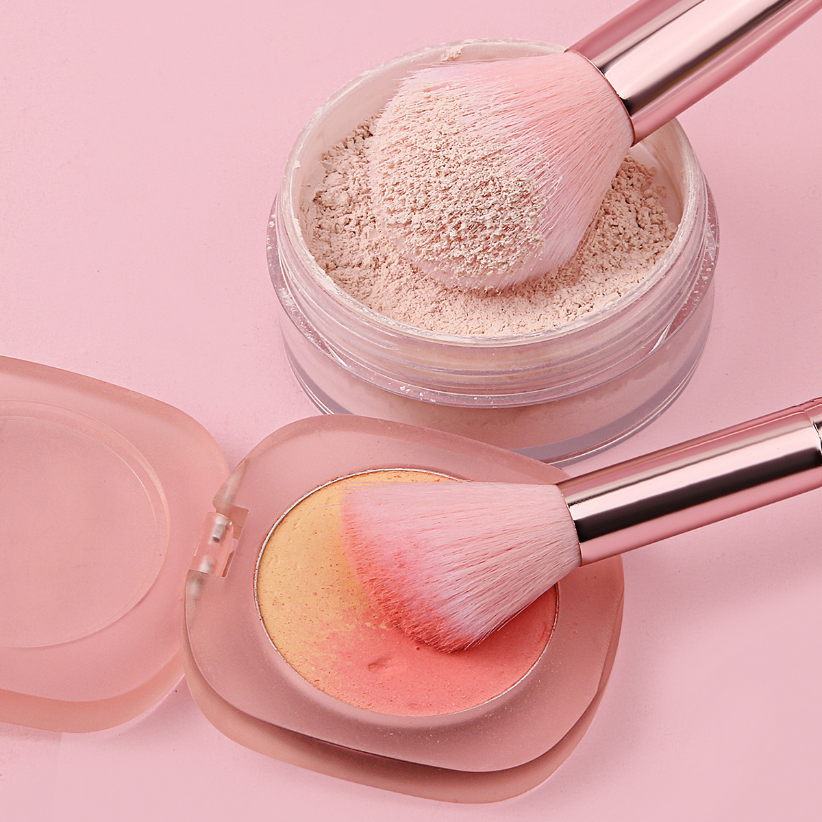 Cross-border best-selling 10-piece set of marble-textured makeup brushes, loose powder brushes and blush brushes, factory direct sales of beauty tools Application Scenario