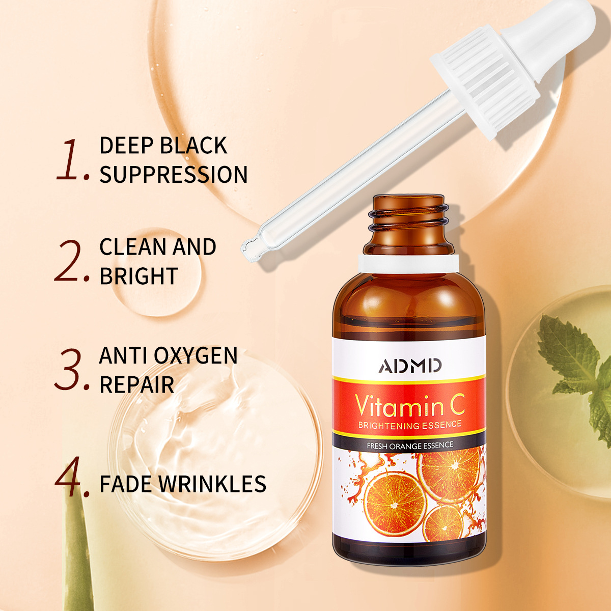 【 Cross-border Exclusive 】 Vitamin c Essence for Hydrating, Moisturizing and repairing the skin base Liquid, Youthful and delicate facial essence Application Scenario