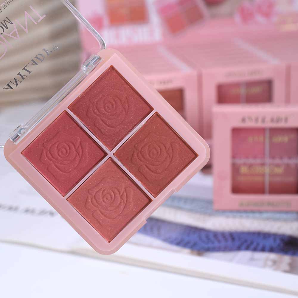 8422 New Four-Color Blush Blush [ANYLADY] Multi-color blusher palette full figure
