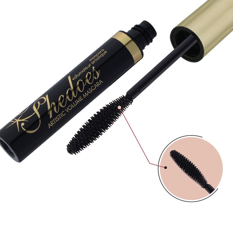 Only export [24-piece pack] 8292 Golden Cap Black Non-smudge Long Mascara SHEDOES long-lasting makeup Item Picture