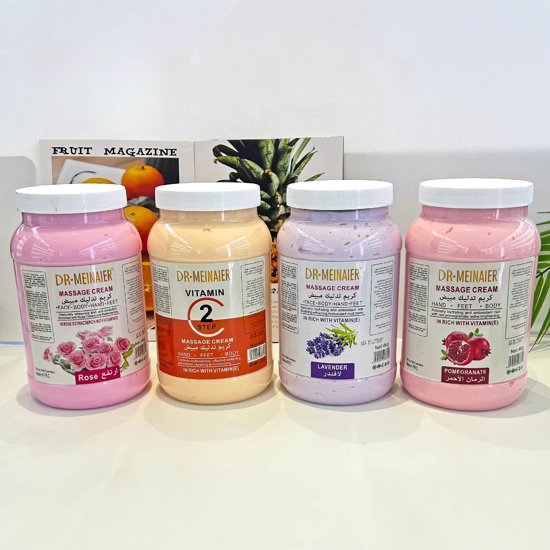 Cross-border Pomegranate Massage Cream 4kg VC Moisturizing Full-body Massage Cream Moisturizing, rejuvenating and hydrating, wholesale for export full figure