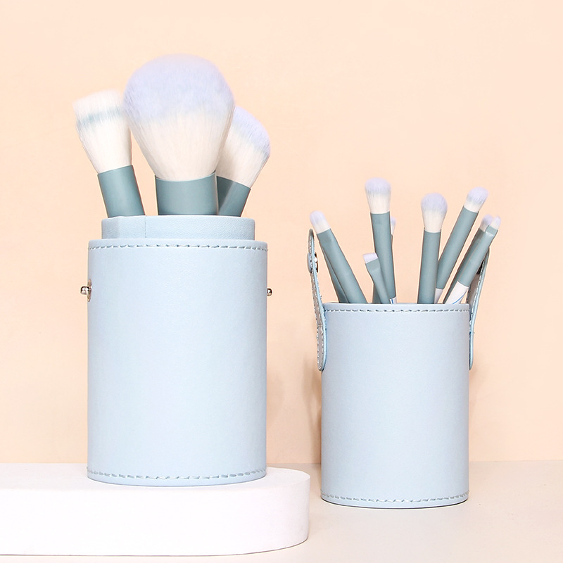 Beginner's Clear Sky Series 12-piece makeup brush set, complete set of soft-bristled concealer brushes, large loose powder setting brushes wholesale Specification drawing