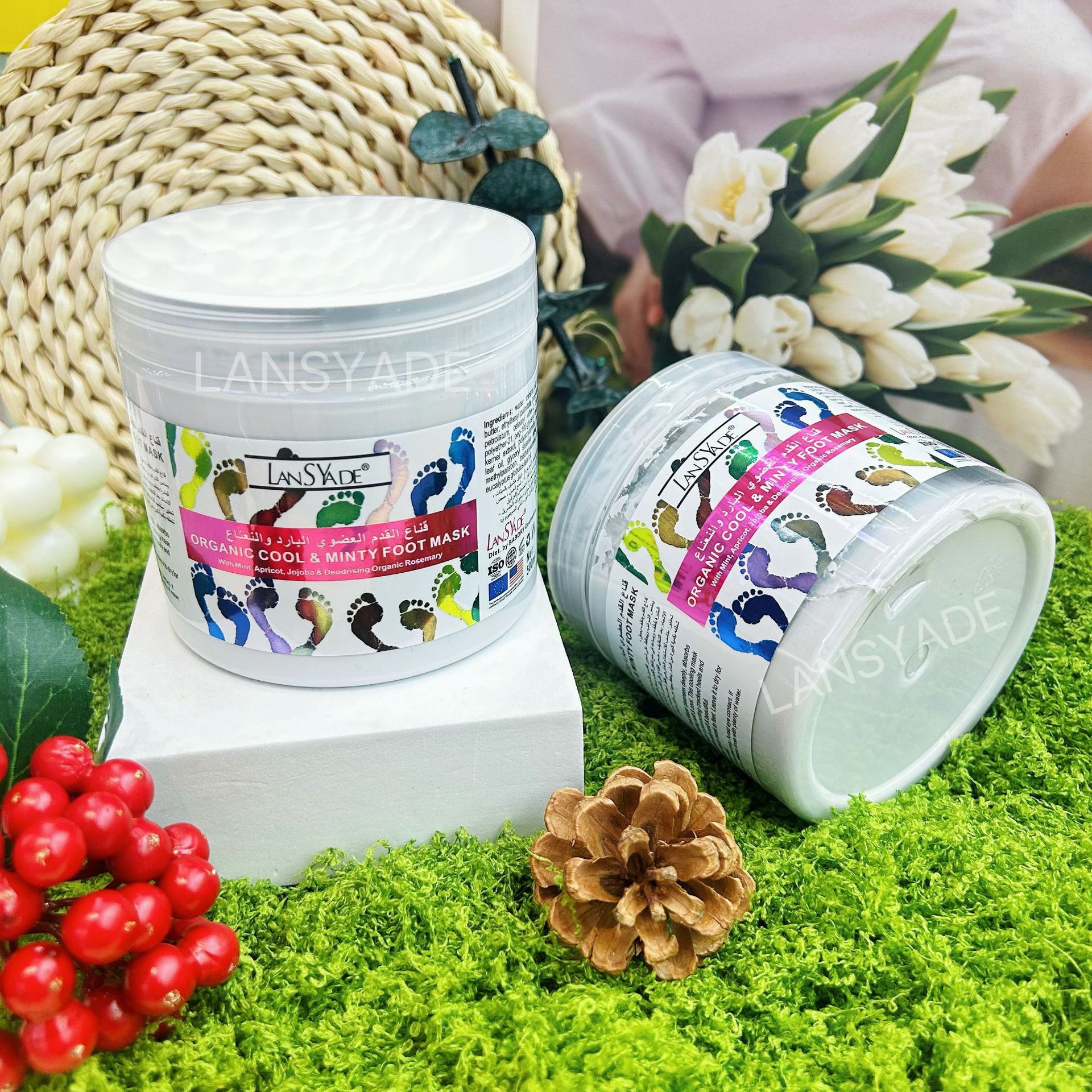 Wholesale of 500ml Cross-border foreign trade Refreshing Mint Organic Foot Massage Cream Nourishing and Moisturizing Foot Mask Item Picture