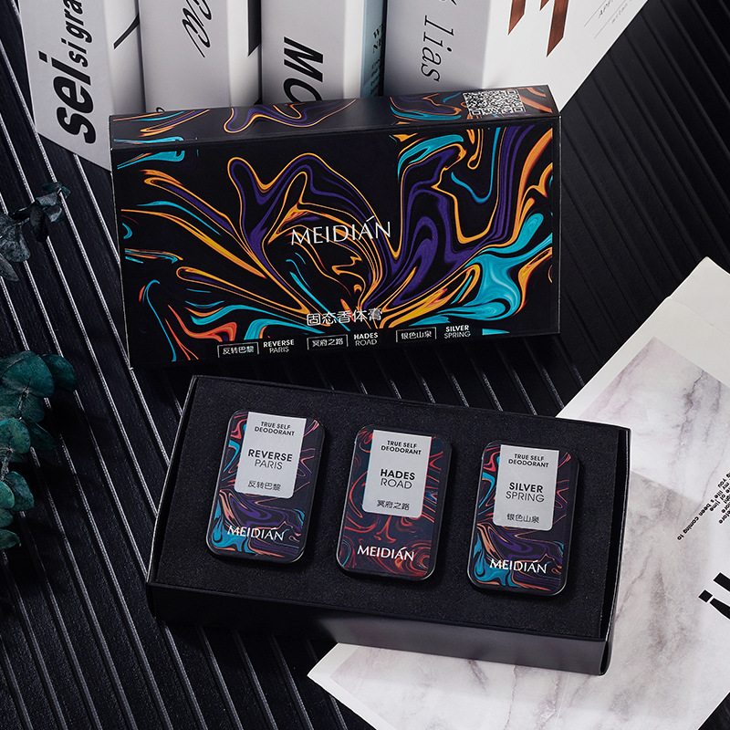Cross-border exclusive Meidian Solid Perfume, long-lasting men's fresh fragrance, portable perfume set, bestseller details Picture