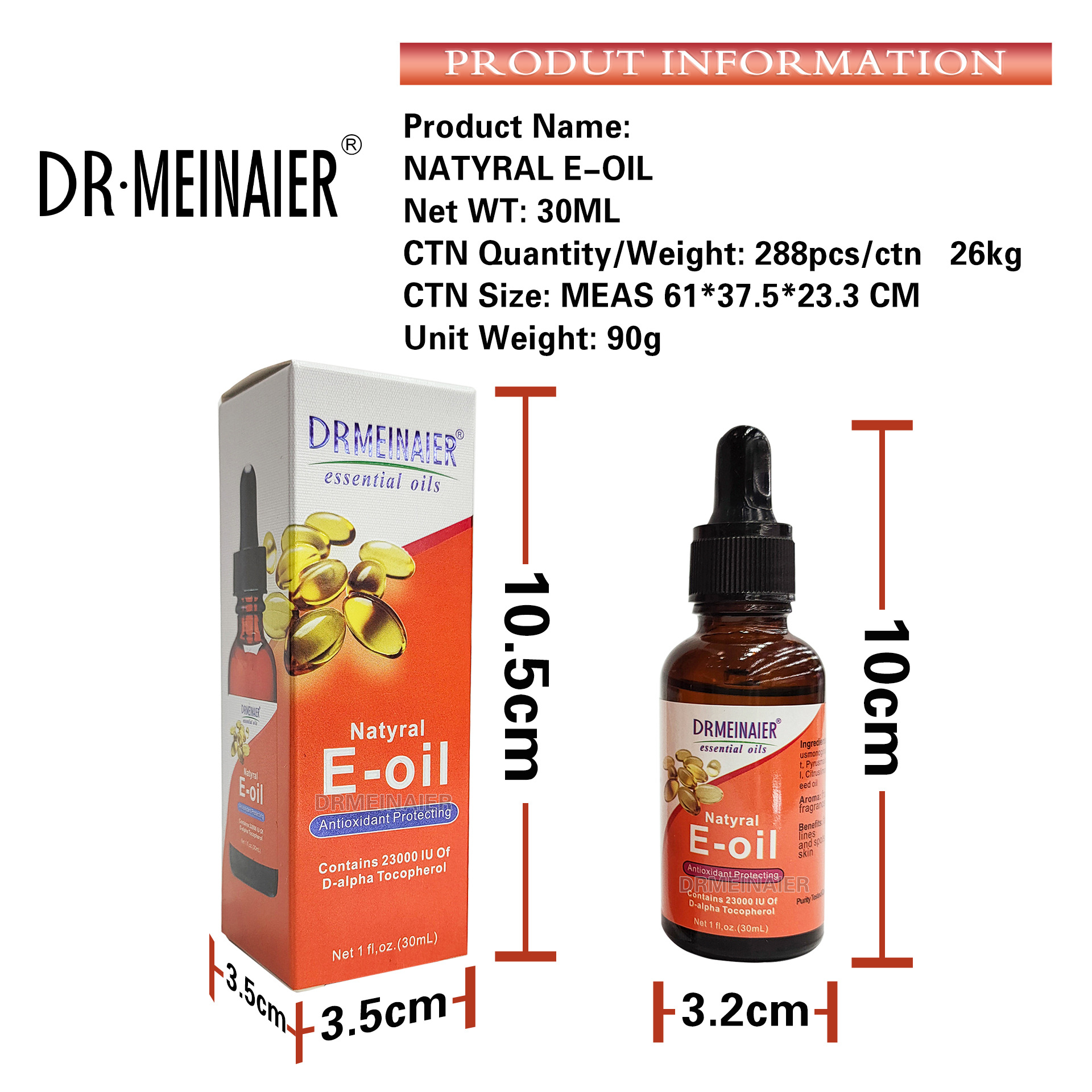 Cross-border Vitamin E Oil 30ml, body, face, hand, foot and hair care essential oil, Vitamin E essence for export Application Scenario